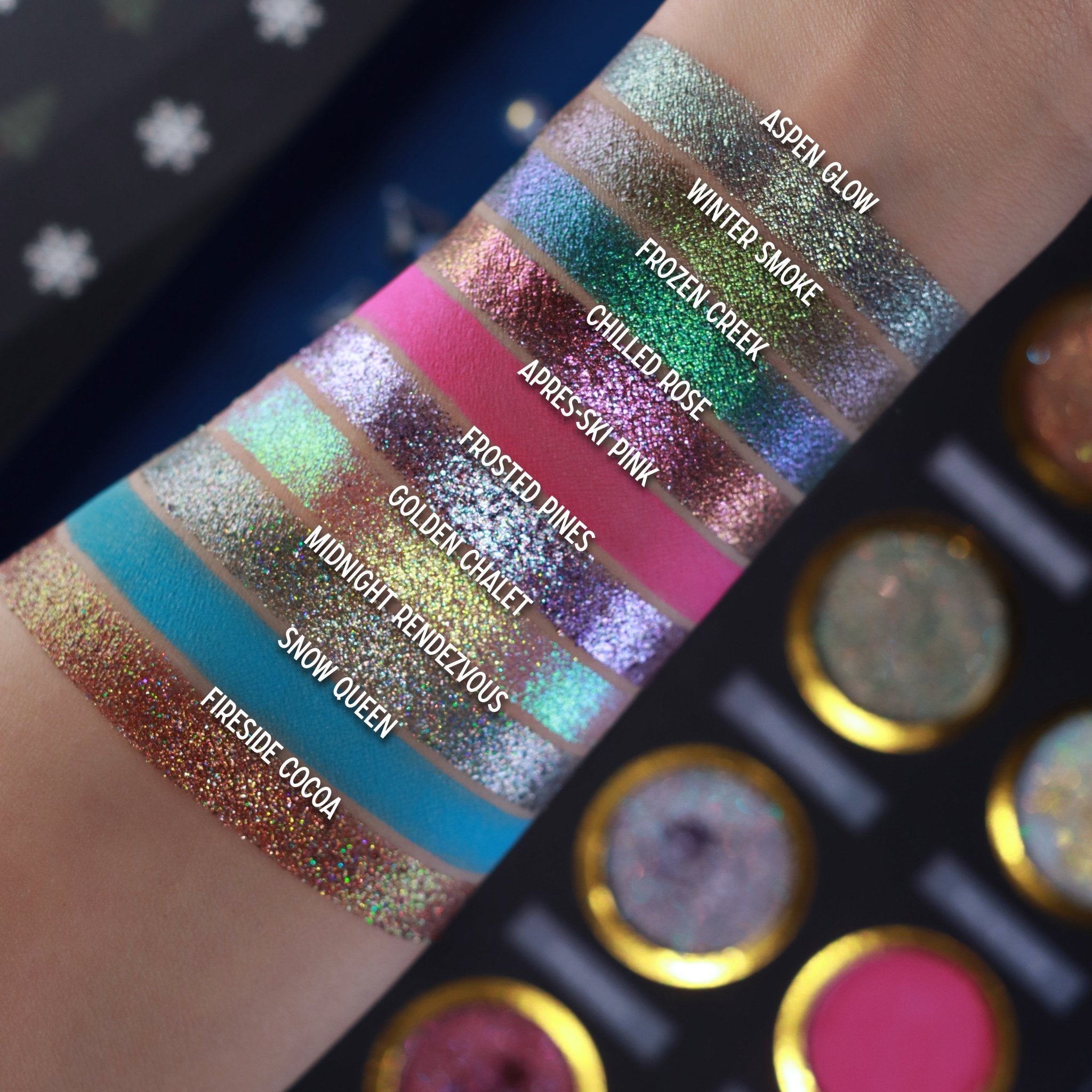 MIDNIGHT IN ASPEN PRESSED EYESHADOW PALETTE - TouchofGlamBeauty