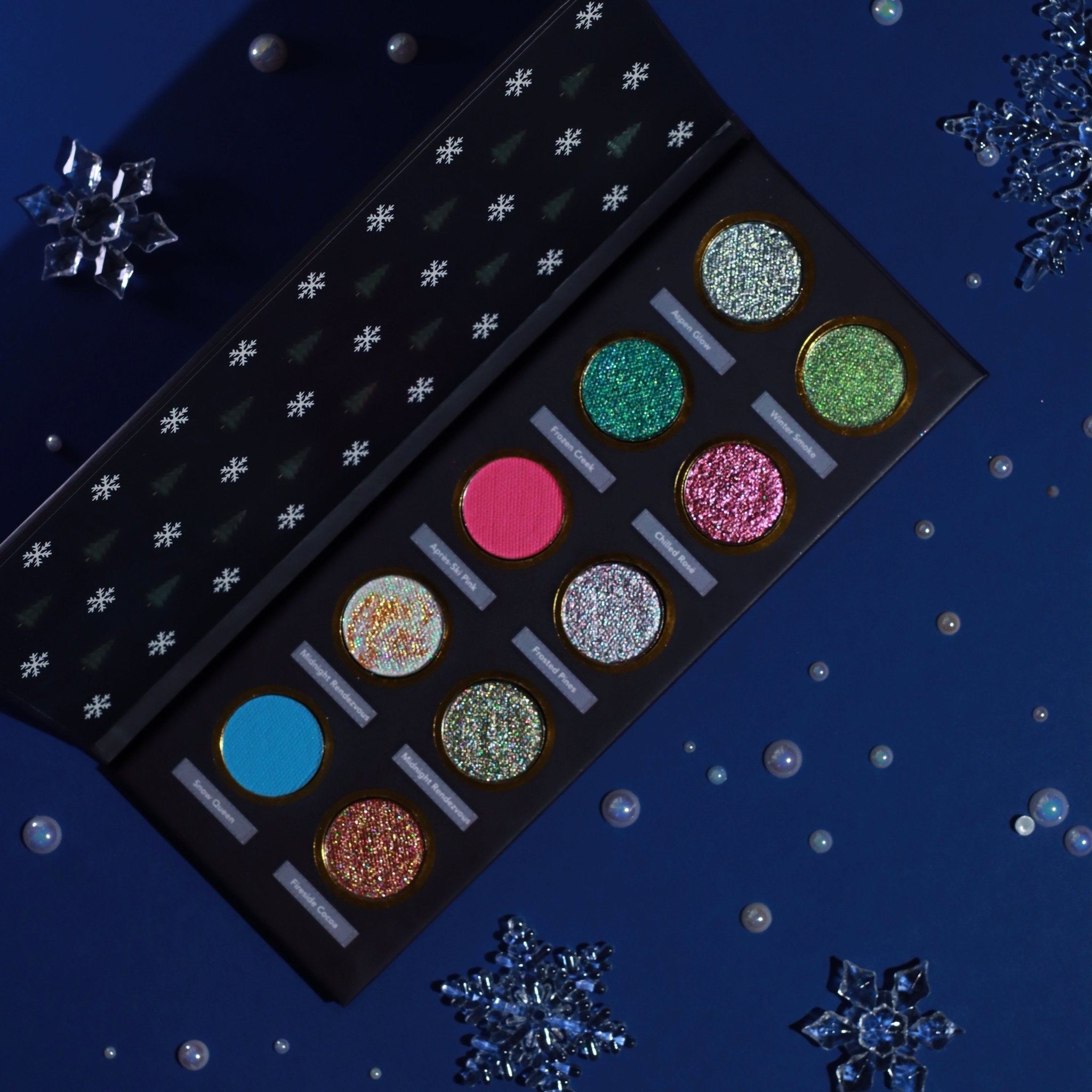 MIDNIGHT IN ASPEN PRESSED EYESHADOW PALETTE - TouchofGlamBeauty